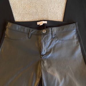 Faux leather pants